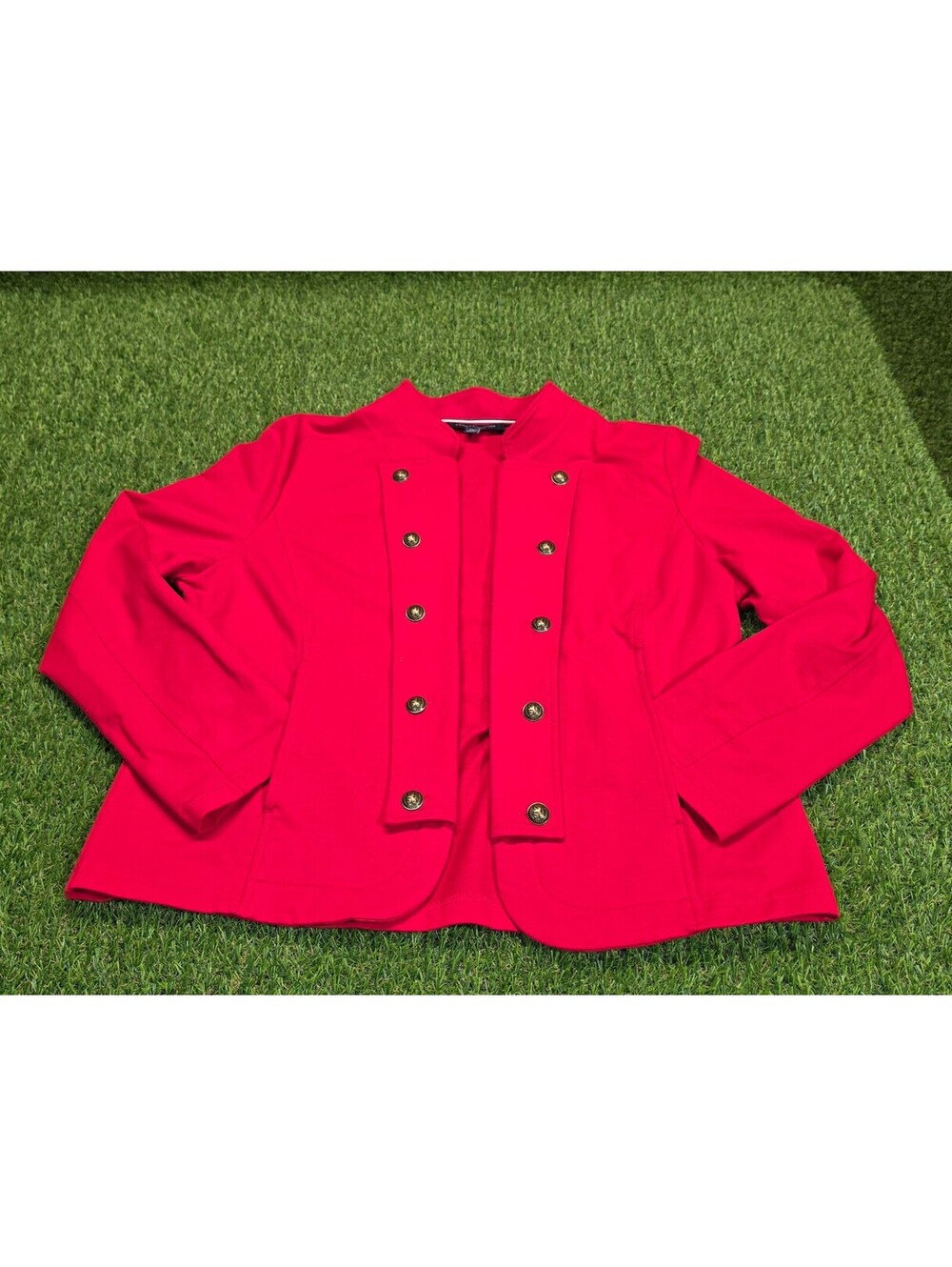 Tommy Hilfiger Women's Red Military Style Blazer Jacket XXL